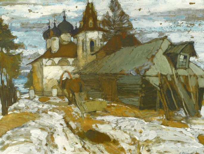 Aleksey Ilyich Kravchenko - Russian Village in the Winter | MasterArt